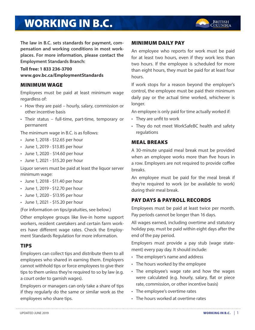 Working In Bc Infosheet